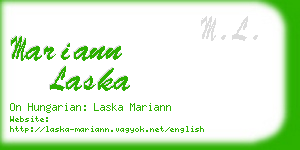 mariann laska business card